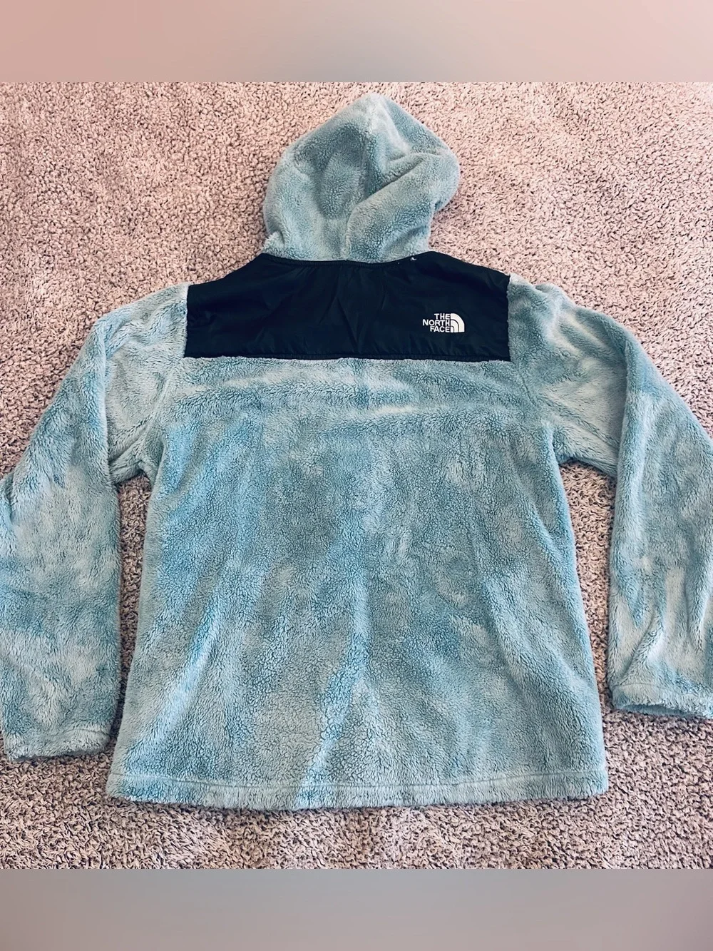 The North Face Girls Blue Teal Oso Full Zip Hooded Fleece Jacket X-Large (18)